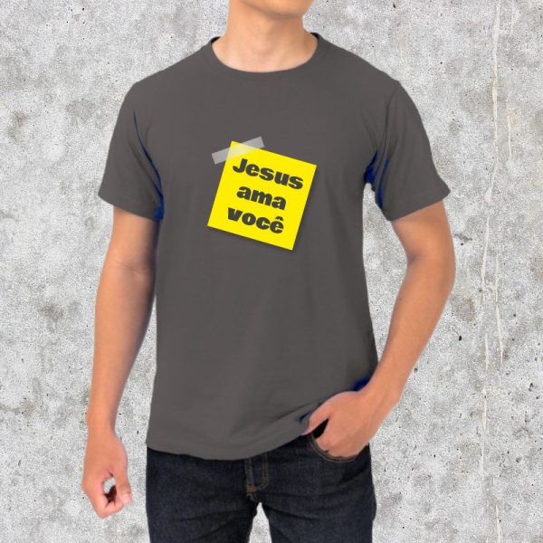 Camiseta Básica Jesus Ama Você - Image 2